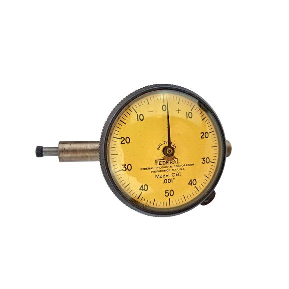 Vintage Federal Model C81 Dial Indicator Measuring Tool Full Jeweled With Arm - Picture 2 of 8